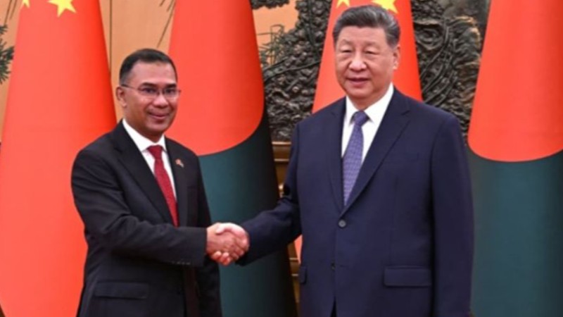 বেইজিংয়ে চীনের প্রেসিডেন্টের সঙ্গে প্রধানমন্ত্রী তারেক রহমানের বৈঠক